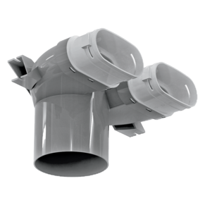 Ceiling-mounted plastic connector FlexiVent 0810125/52х2