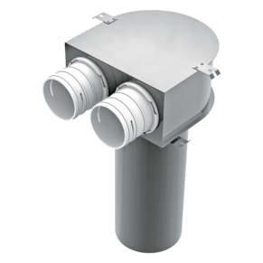Ceiling-mounted valve connector FlexiVent 0811125/63x2