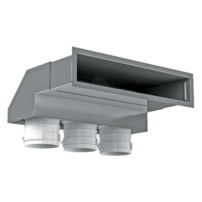 Wall-mounted metal grill connector FlexiVent 0833300x55/63x3