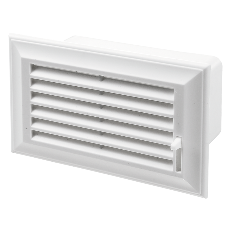 End grille with air pass regulation