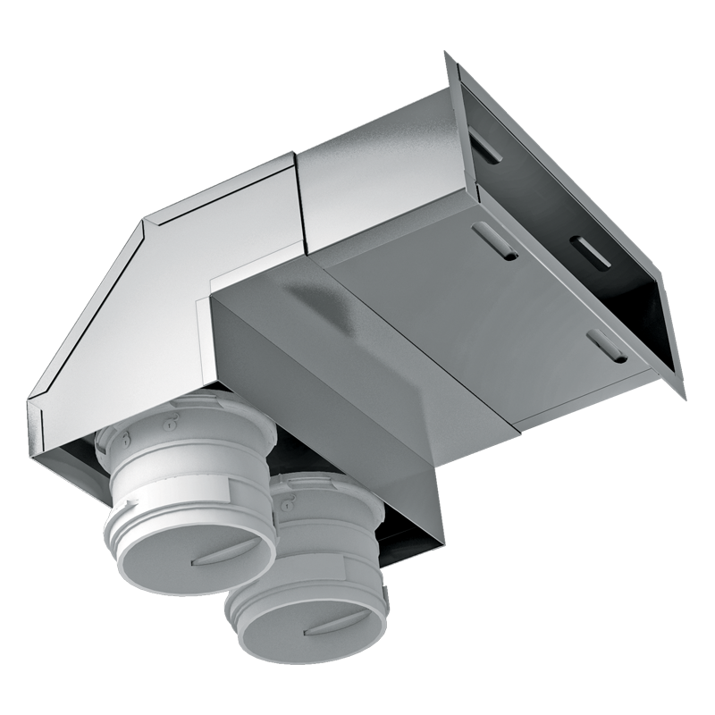 Wall-mounted metal grill connectors FlexiVent 0833...x2
