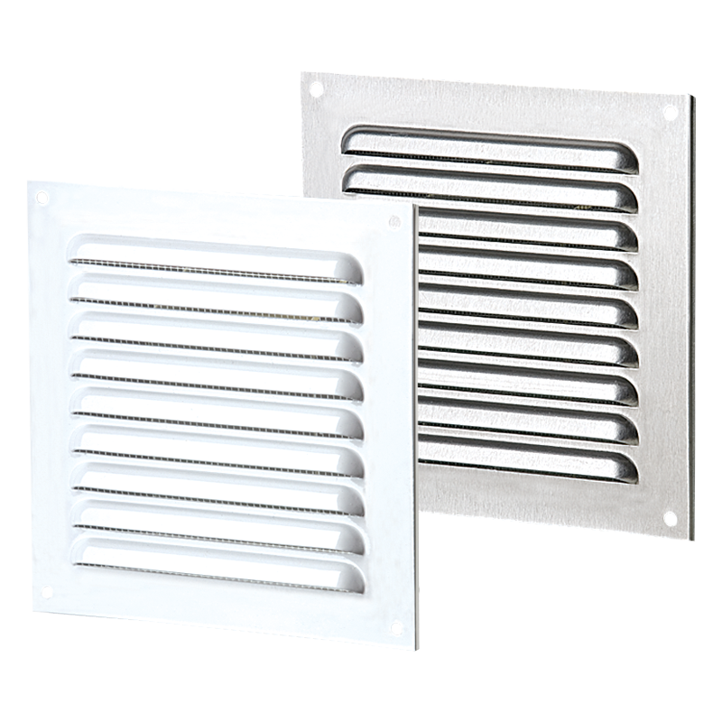 VENTS Supply and exhaust single-row metal edge-raised grilles MVMPO series 