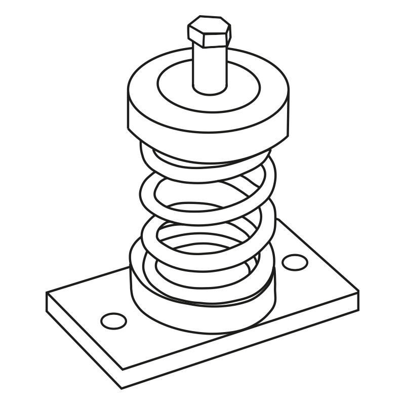 VVCp-VO spring-loaded anti-vibration mount
