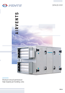 "AIRVENTS: Premium line of commercial heat recovery air handling units" catalog 2019