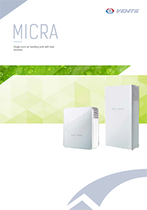"Single-room air handling units with heat recovery MICRA" catalog 2020