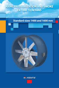 "Axial pressurization and smoke extraction fans. Standard sizes 1400 and 1600 mm" catalog 2020