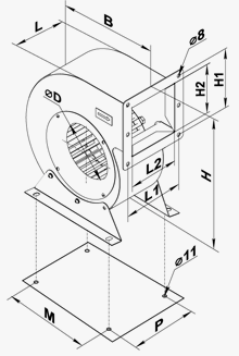 VENTS  VCU 4E 250x140 (220/60)