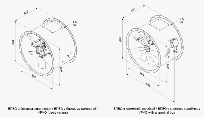 VENTS VPVO-560-4D/0.37-6/40/PAG